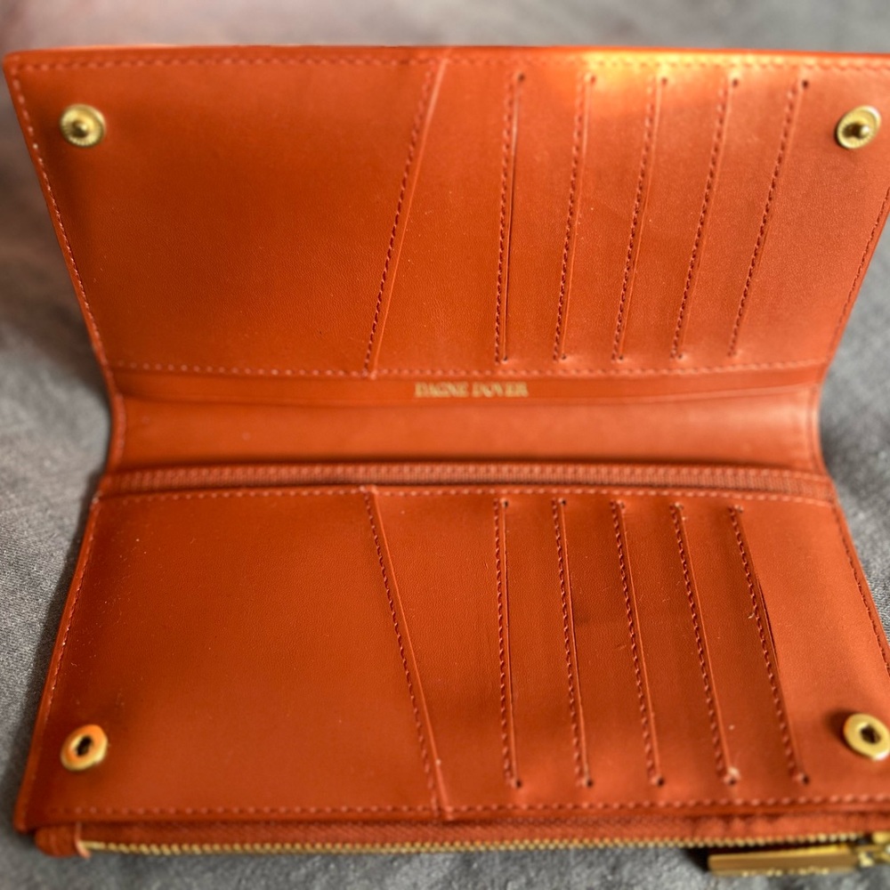 Dagne Dover Leather Wallet in Clay Red